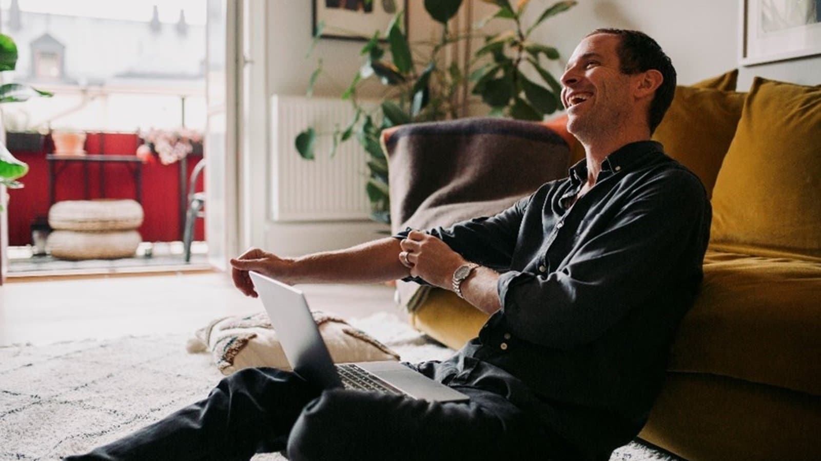Homeowner relaxing at home