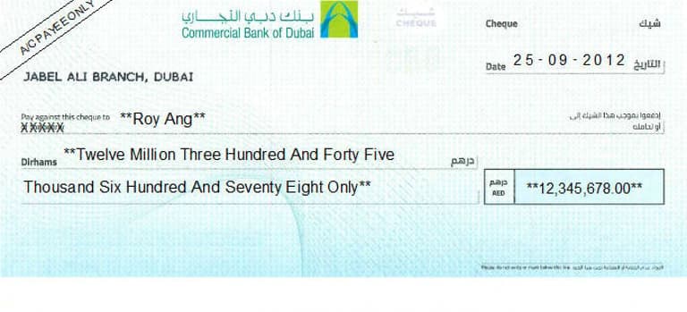 Managers cheques in the UAE